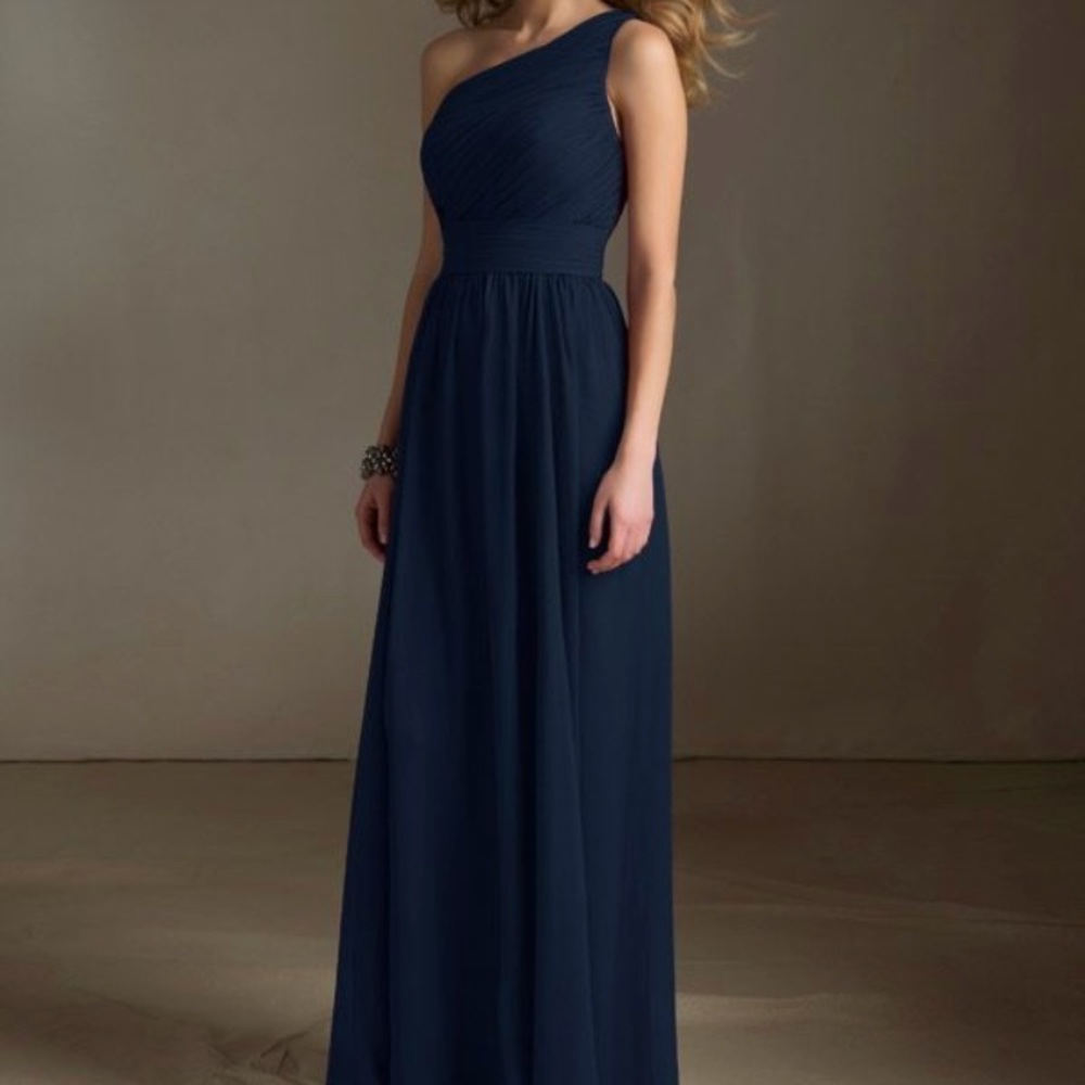 Angelina Faccenda navy blue bridesmaid dress